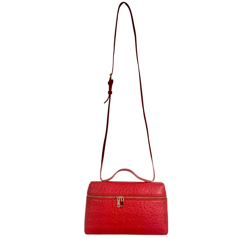 Faux Ostrich Leather Women's Crossbody Bag - Picture 2 of 4
